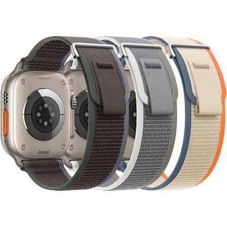 3-pack kompatibla med Apple Watch-armband 38 mm 40 mm 41 mm för kvinnor och män, nylontyg sport ersättningsband
