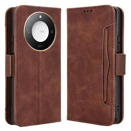 Modernt Honor X9c Smart / Honor X60 fodral med plånbok - Brun