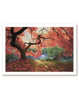 Stickpackung Bild Herbsttöne