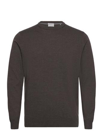 100 % Merino Crew Neck Knit Lindbergh Brown