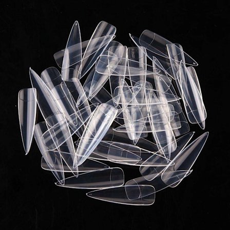 500-pack spetsiga, förlängda lösnageltippar