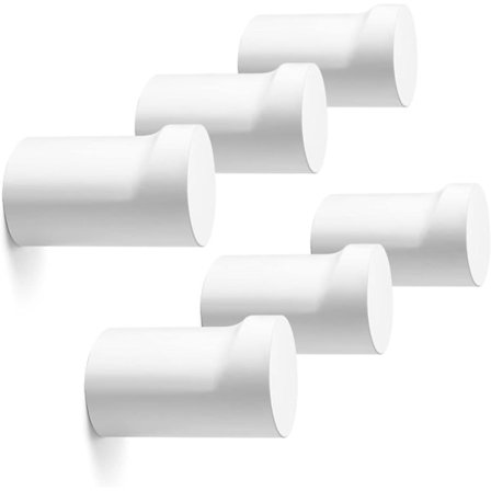 Trekroker i tre, 6-pakning, naturlige trekroker for veggmontering, håndlagde rustikke hattkroker kraftig entré vegghengere for oppheng av håndklær