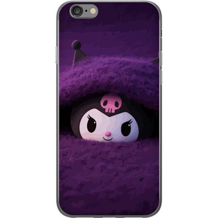 Kompatibel Mobilcover til Apple iPhone 6 Kuromi i et lilla luftigt miljø med en mystisk kawaii-design.