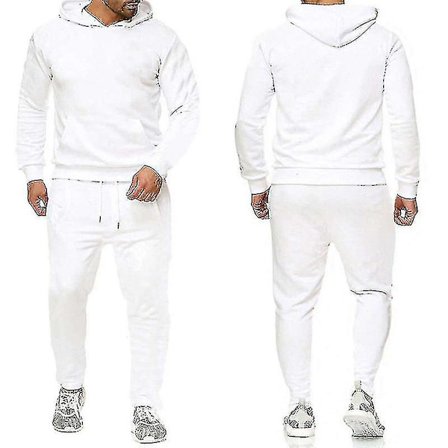 2 delar/sett Fitness treningsdress for menn Casual Sportbukse Topp Sweatsuit Genser Sett #yogu I