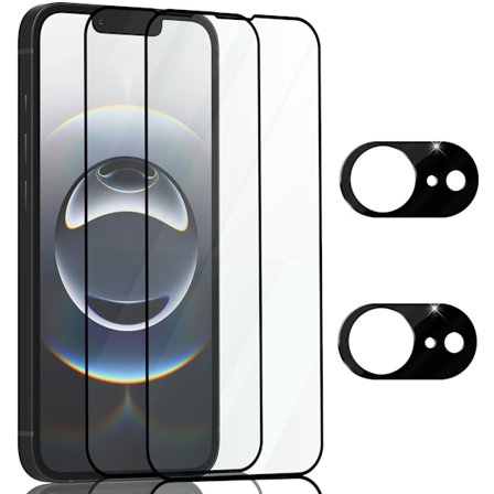 2-Pack Iphone 16E Skärmskydd & 2-Pack linsskydd - Härdat Glas 9H - Super kvalitet 3D
