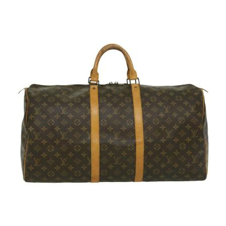 Louis Vuitton Vintage Pre-owned Keepall 55 Monogram Tas , Bruin , unisex , Maat: ONE Size Vintage Tassen