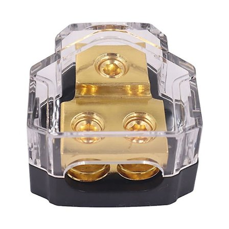 Bilstereo-förstärkarens kraftfördelningsblock 1 in 2 Out Way Power Ground Distributor Blocks Car Amp