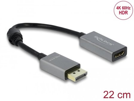 Delock video adapter - DisplayPort / HDMI - 20 cm