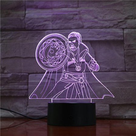 3d Liten Nattlampa Doctor Strange Färgglad Färgförändrande Led Skrivbordslampa