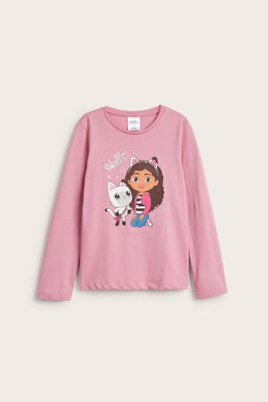 Kappahl | Langermet T-skjorte Gabbys dukkehus | Rosa