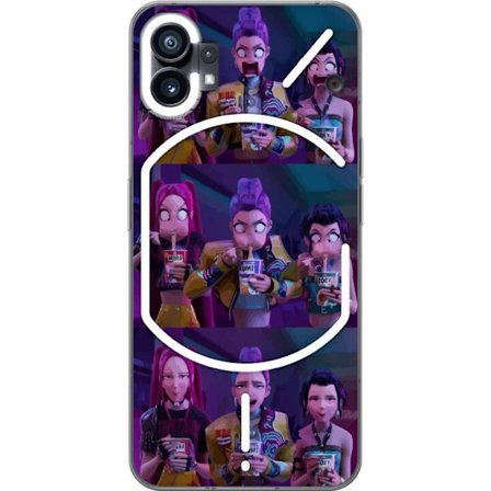 Nothing Phone (1) Gennemsigtig cover Demon Hunters KPop figur med mörk aura