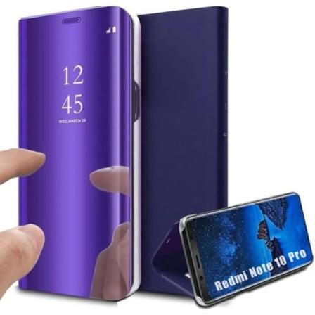 Etui til Redmi Note 10 Pro 5G (6,49") Anti-Shock Mirror Effect design Fuld beskyttelse lilla Lila
