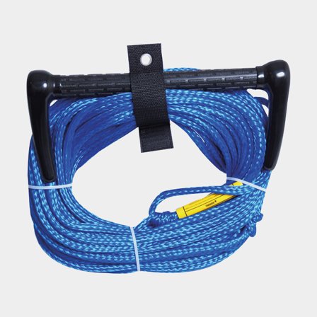 Cuerda de esquí acuático 1852-Marine, 23 metros, 1 sección, con mango de goma estriado, azul