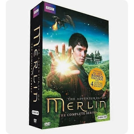 Merlin - Hela serien, Säsong 1-5 (DVD, 24-Disc, Box-Set) engelsk version