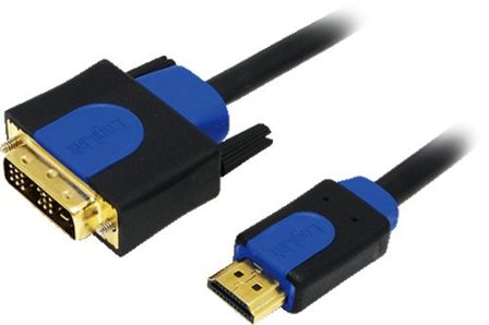 LogiLink HDMI-DVI-Kabel Anschl. 18+1pin St/St 3.00