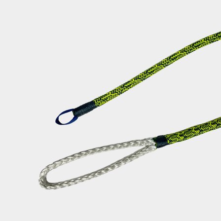 Driza con gaza desnuda Liros Racer Vision, alma de Dyneema (con XTR-Grip-Coating), funda de poliéster termoestabilizado trenzado 24/32, azul/amarillo,