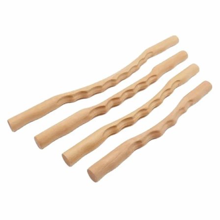 4 stk. Træningsskrabestav Cellulite Blasters Kropsmassage Skraber Fedtforbrænder til Ryg Nakke Arm Ben Slank Guasha Værktøj