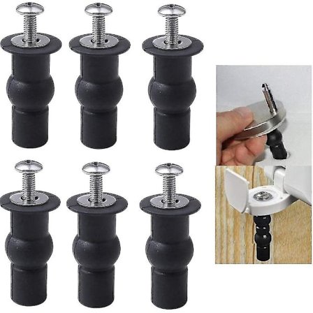 6 Pakning Toalettsete Skruer Toalettsete Beslag Hengsler Ekspanderende Gummi Topp Skruefester