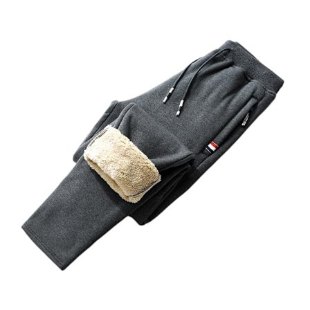 Høst og vinter pluss Casual tykke fritidsbukser for kvinner En rett grå