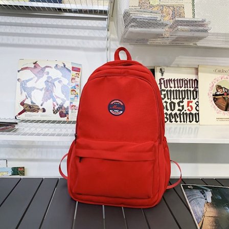 Student Skoleveske Vanntett College Skoleveske Stor Kapasitet Campus Ryggsekk Harajuku Reise Ryggsekk - Rød