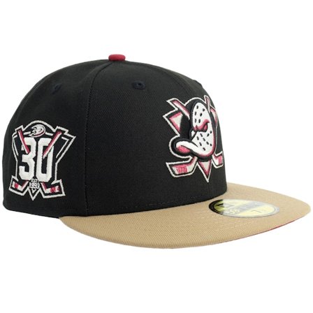 New Era - NHL - Black - fitted - Cap - Hatstore Exclusive x Anaheim Ducks 59FIFTY 30 Anniversary Black/Khaki Fitted - Hatstore