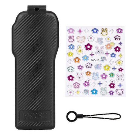 BRDRC Fodral för DJI Osmo Pocket 3 Twill Textur ABS Portabelt Skyddsfodral Filterförvaring - Svart