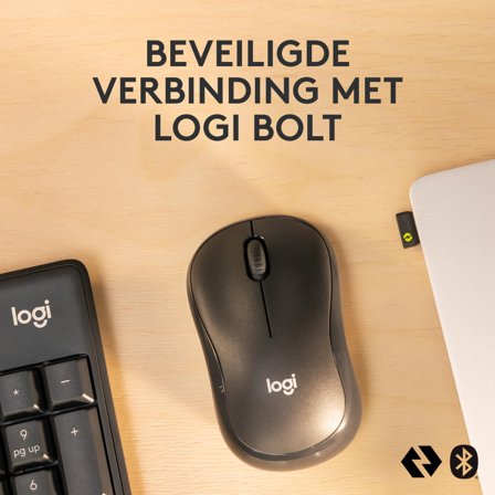 Logitech MK370 Combo for Business - tastatur- og mussett - QWERTZ - Sveitsisk - grafitt