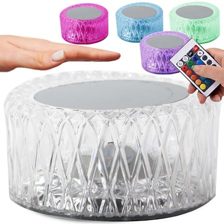 Fjärrstyrd LED-lampa - Bordslampa Kristall - RGB