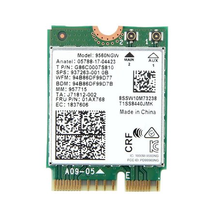 9560ngw Wifi-kort 1730mbps Trådløs Ac 9560 Dobbeltbånd 2.4g+5g Bluetooth 5.0 802.11ac M.2 Cnvi 9560n
