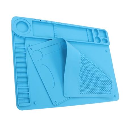 2-delt silikone loddematte sæt med skala til elektronikreparation