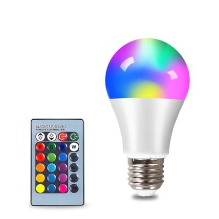 E27 LED RGB Lampe Spotlight Pære Fjernbetjening Kontrol LED Pære