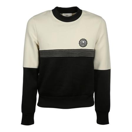 Ami Paris, Round-neck Knitwear Zwart, Heren, Maat:S