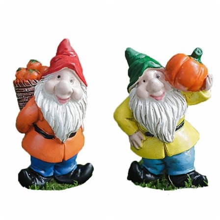 2 STK Mini Gnome Figurer Miniatyr Dverger Statue 2 2