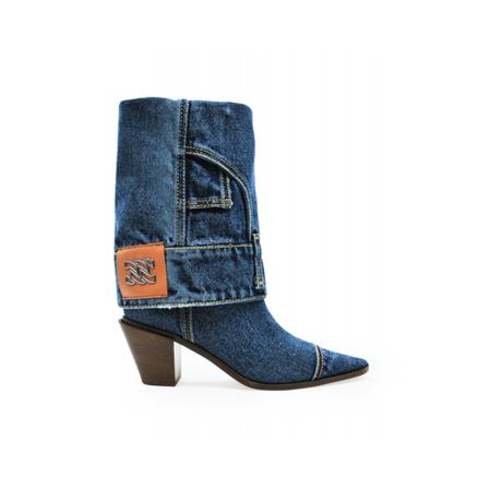 Casadei, Stivali Space Cowgirl Niebieski, Kobieta, Rozmiar: 38 EU