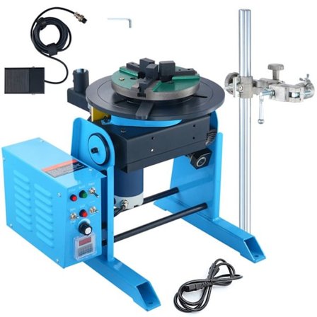 Kääntöhitsauslaitteen asema-Duoku-30KG Säädettävä kääntölautanen 0-90°, 1-12 r/min, 80 W, 12,4" Chuck & Taulukotuki