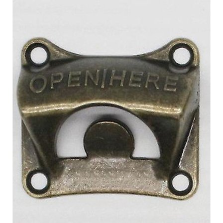 4 stk. flaskeåbner vægmontering væg flaskeåbner væg øl åbner med monterede skruer