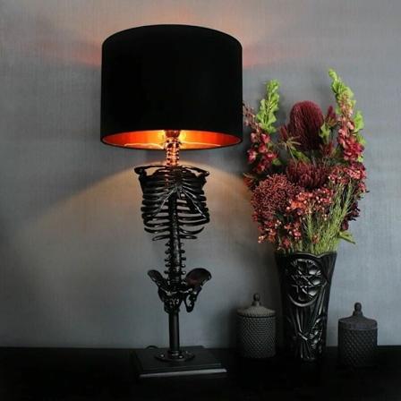 Kranium Bordlampe Klassisk Hjem Dekorativ Lampe Gotisk Kranium Bordlampe- Perfekt