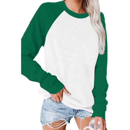 Kvinnor Långärmad T-shirt Color Block Tee