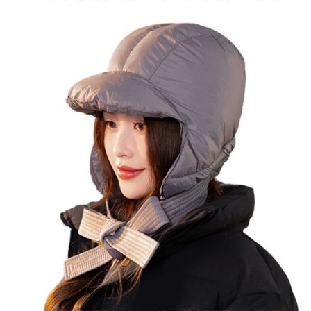 Unisex Vinter Trapper Lue Komfortabel Vattert Vinterlue Kaldt Vær Lue for Varme og Komfortabel ferskenpulver