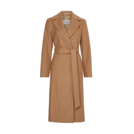 Calvin Klein, Belted Coats Beige, Dames, Maat:L
