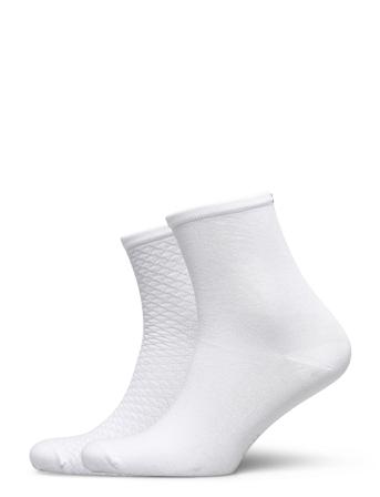 Th Women Short Sock 2P Palm Leaves White Tommy Hilfiger