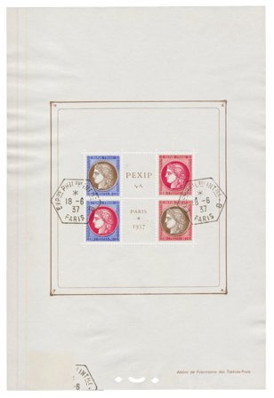 Frankrig - 1937 - YT B3 - Stemplet miniark