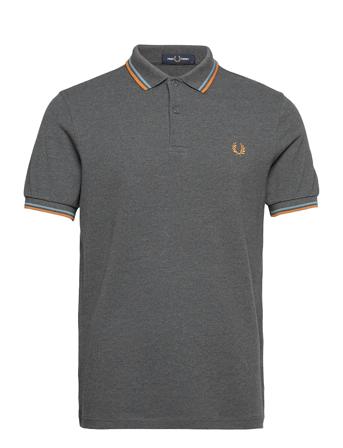 Twin Tipped Fp Shirt Polos Short-sleeved Svart Fred Perry