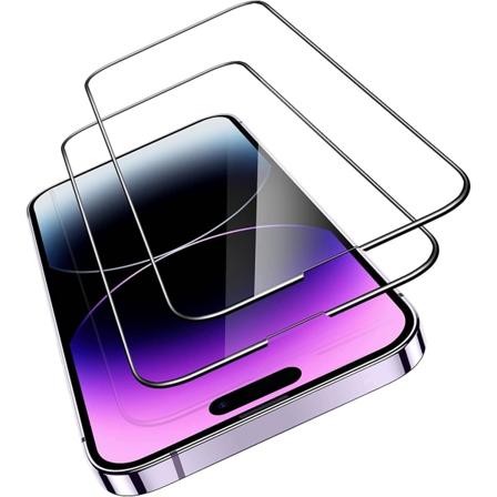 2-pack Iphone 14 Pro Heltäckande Skärmskydd Glas