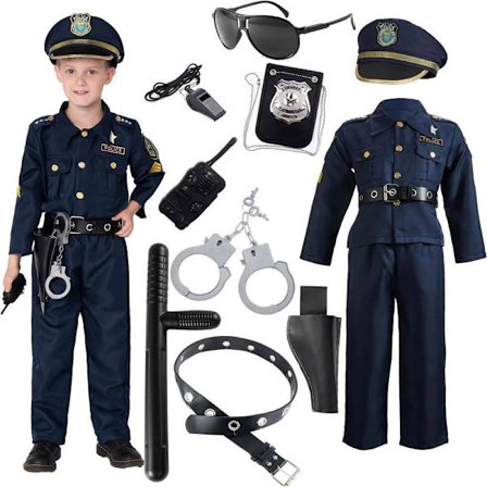 Halloween politi kostume til børn rollespil udklædning kostume fest cosplay politi kostume