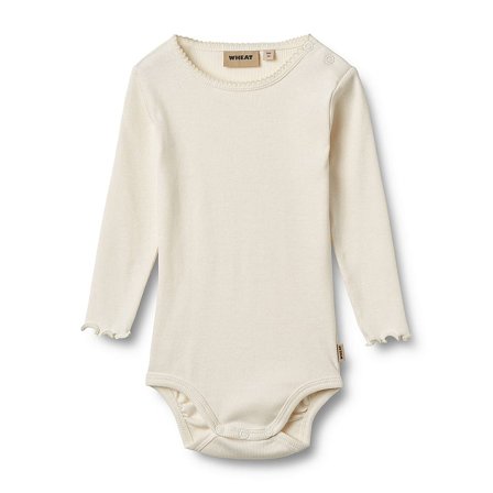 WHEAT Body Long Sleeve Regitze 2-pak Ivory Str 86/18 m, Tøj & Bolig, Børnetøj, Sparkedragter & Bodyer