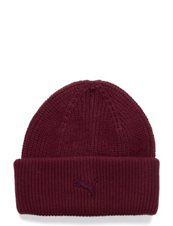 PUMA Wardrobe Ess Chunky Mid Crown Beanie - Burgundy - ONE SIZE