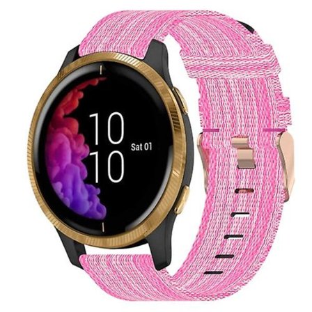 For Garmin Venu 20mm Nylon Vevd Klokkereim LCS