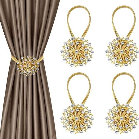 Magnetisk Gardin Tiebacks Guld GULD GULD