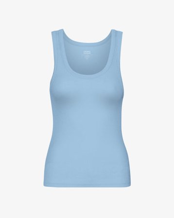 Women Organic Rib Tank Top - Seaside Blue - Female - XL - Sustainable material - Ethical production